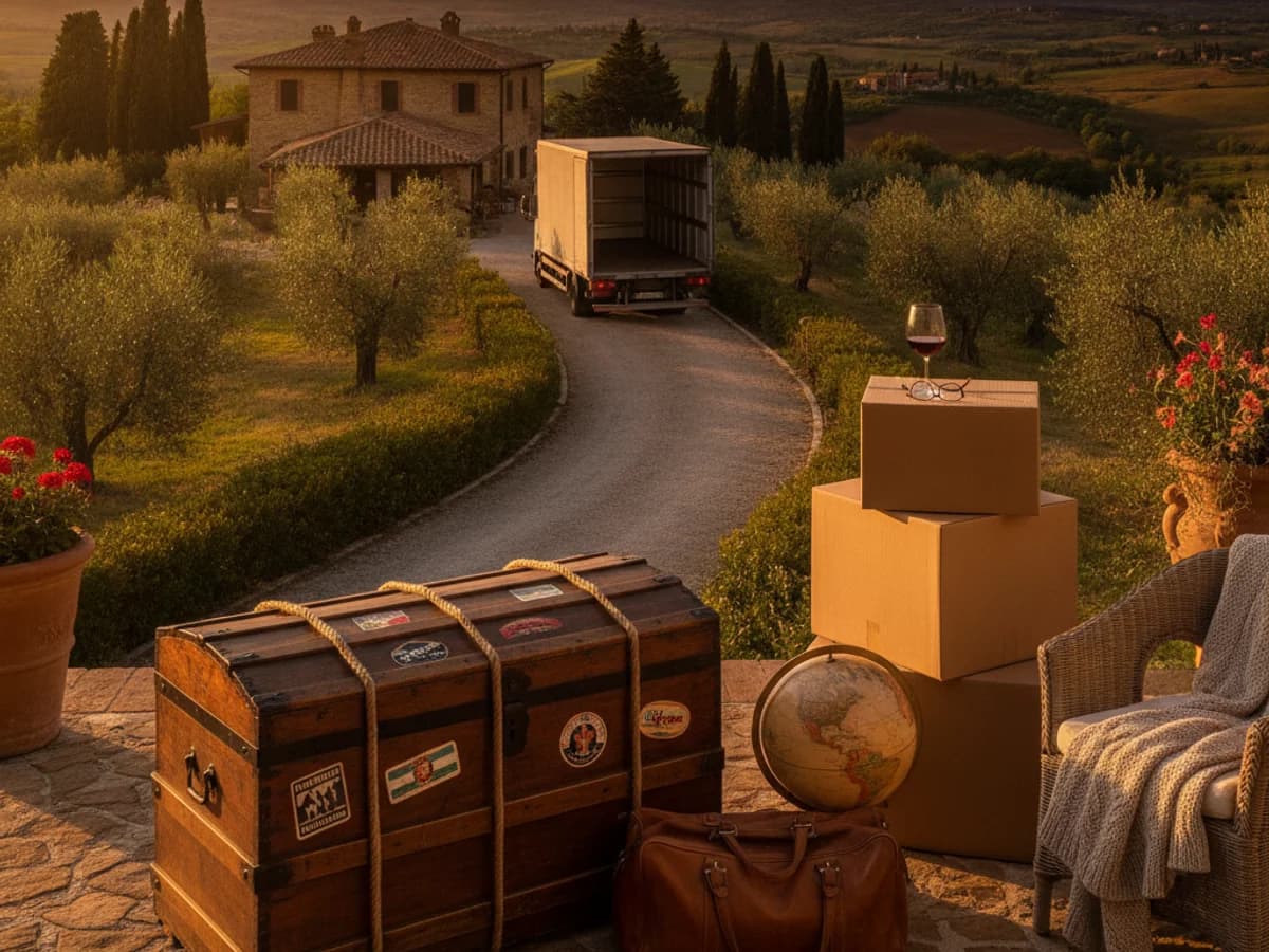 Inboedel verschepen naar Italië als gepensioneerde